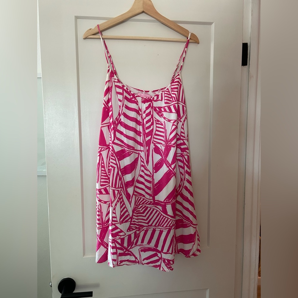 Lilly Pulitzer Pink and White Strappy Dress